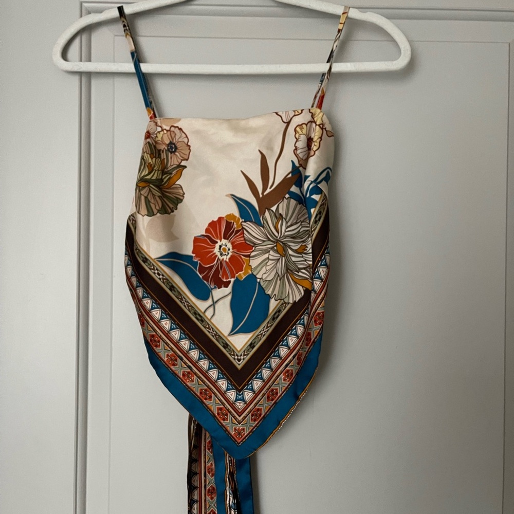 Fate Multicolor Floral Silk Top